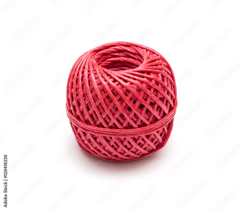 hank of rope on a white background hank of rope on a white background