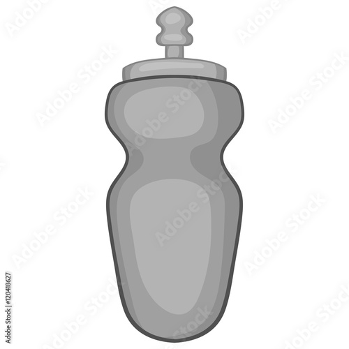 Water bottle icon in black monochrome style isolated on white background. Drinks symbol vector illustration