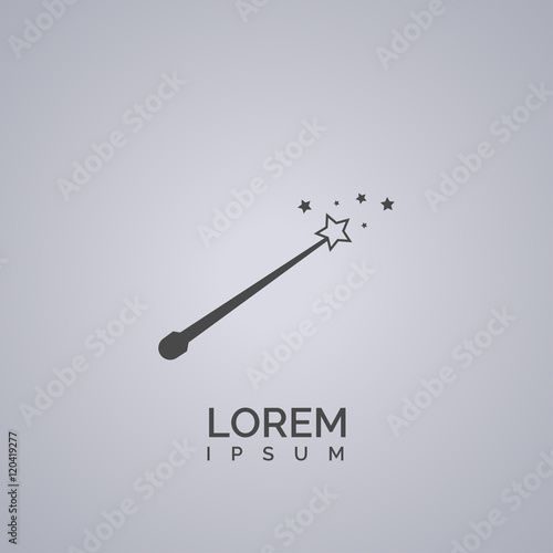 magic stick sign. icon design