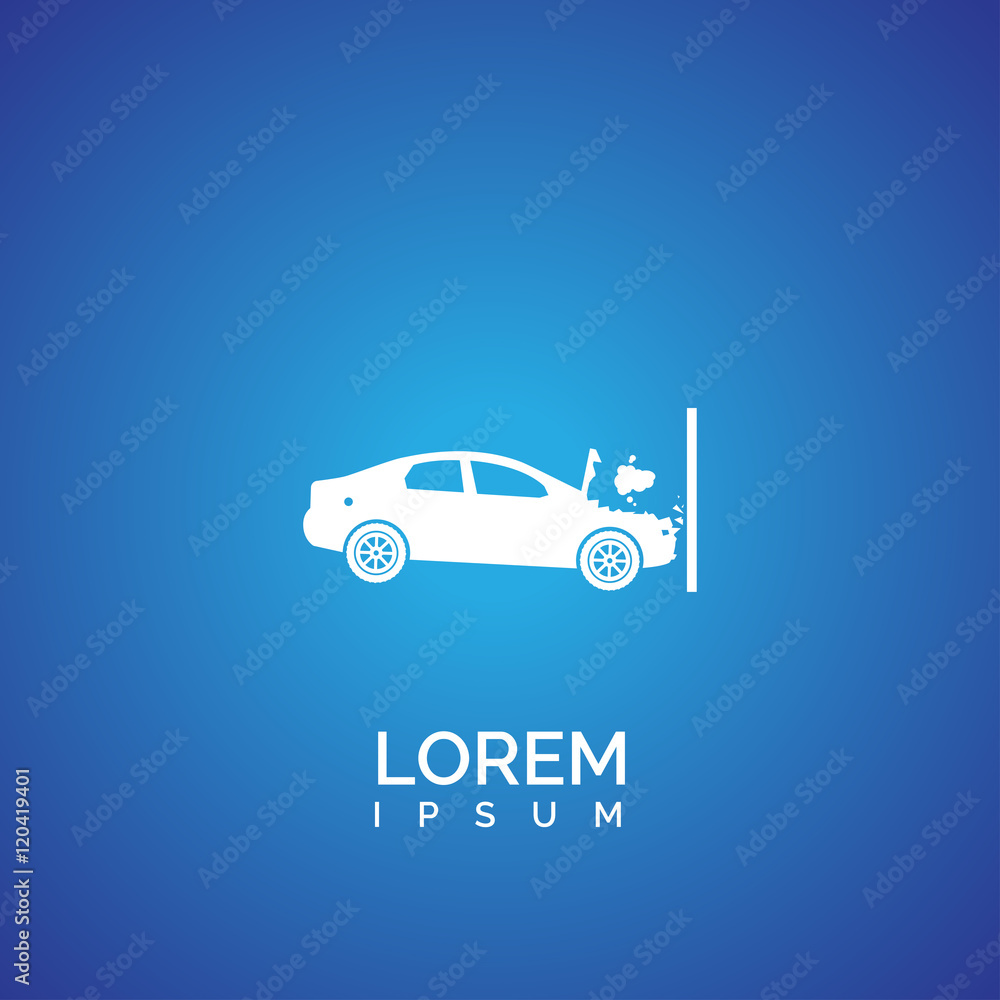 car crash sign. icon design car crash sign. icon design