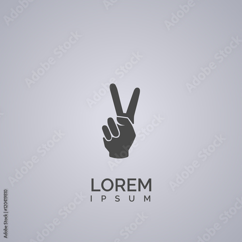victory sign. icon deign