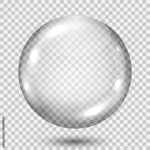 Transparent gray sphere. Transparency only in vector file