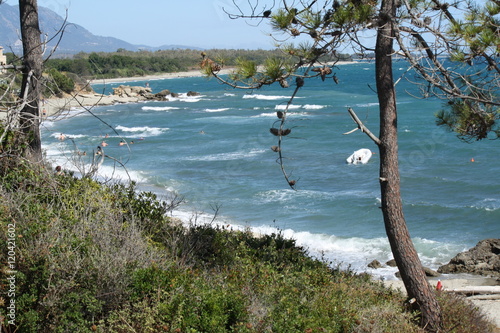 Corsica, marina di bravone, francia. fantastic sea and coast photo