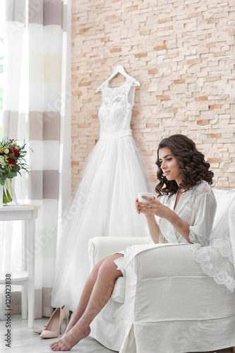 Beautiful bride waiting for...