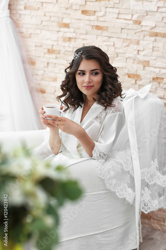 Beautiful bride waiting for...