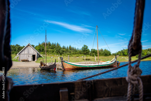 Old Viking ship in Norway. ...
