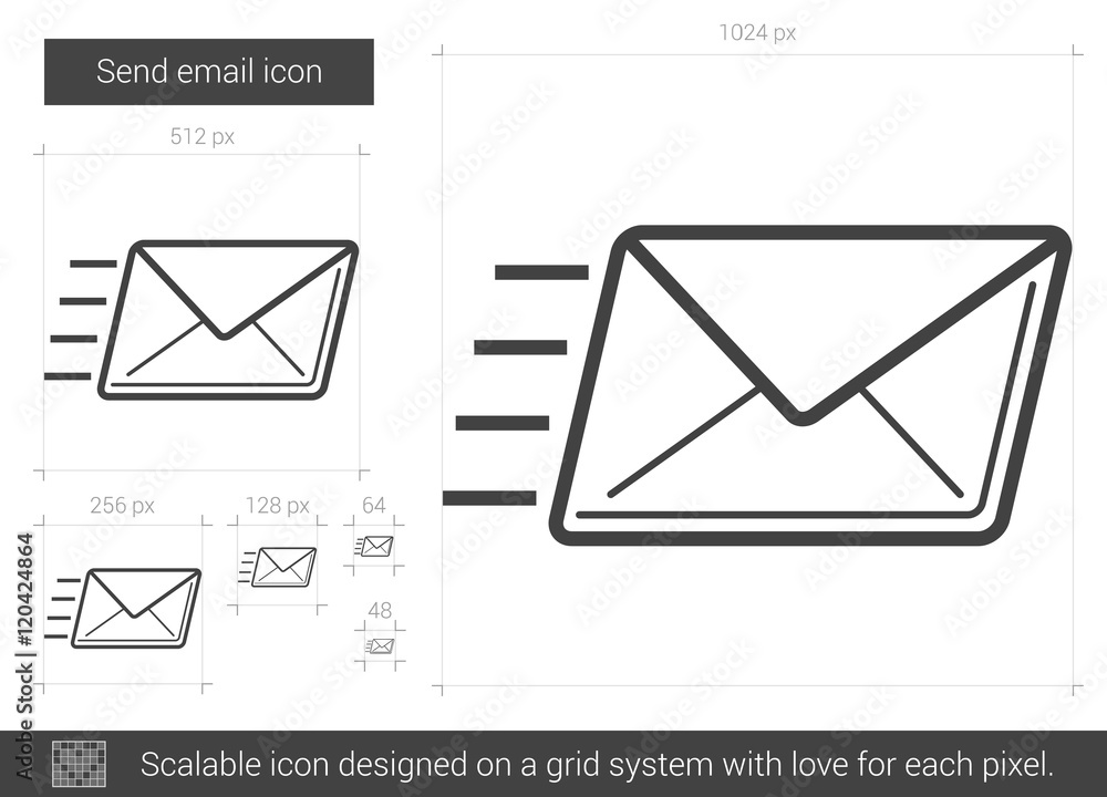 Send email line icon.
