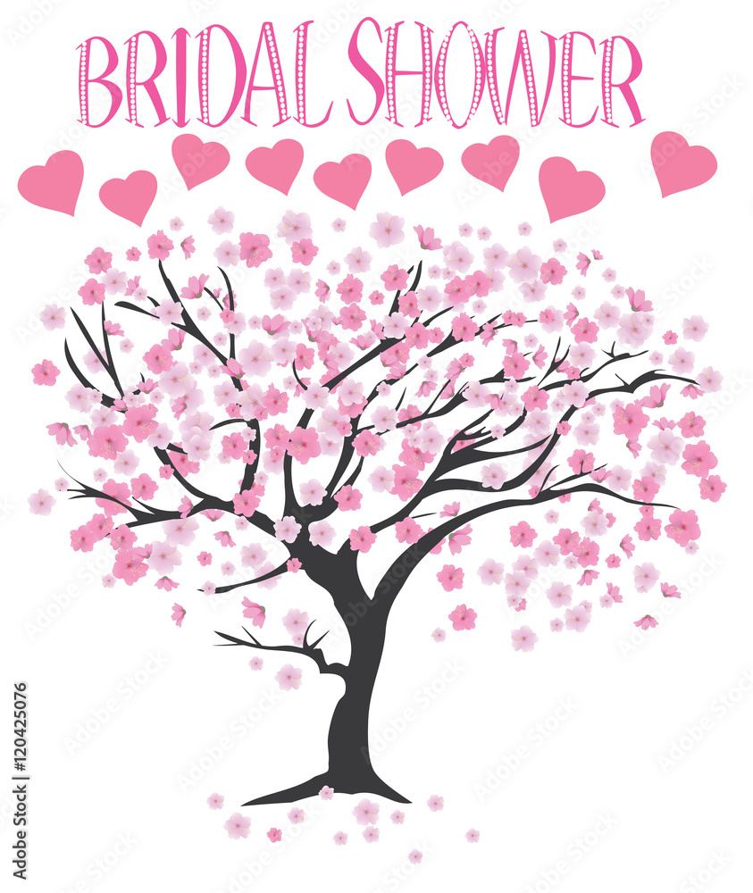 Fototapeta premium vector bridal shower