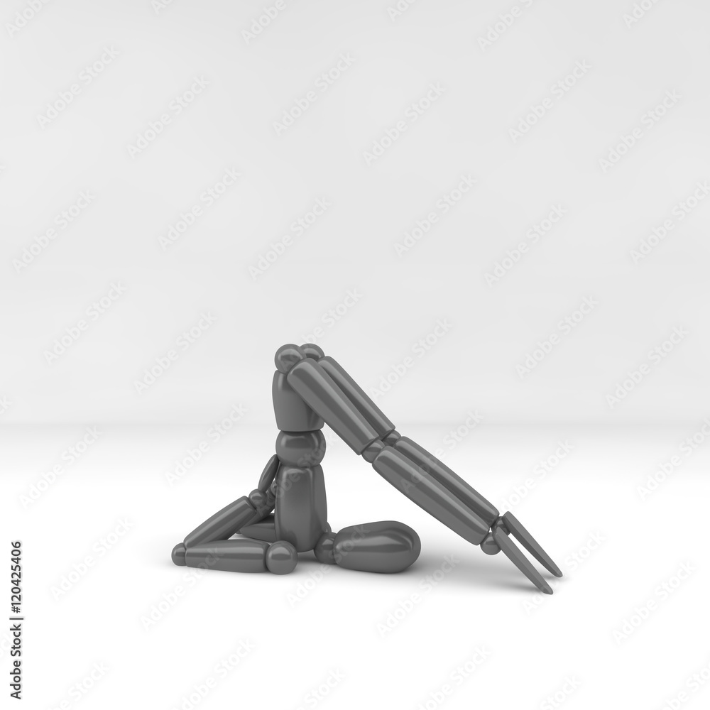 Naklejka premium 3d illustration / yoga