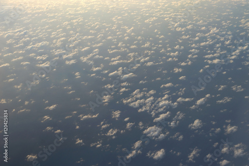 clouds view from the window of an airplane