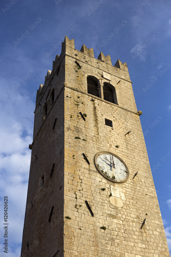 Saint Stephen church's tower in Motovun, Istria - Croatia