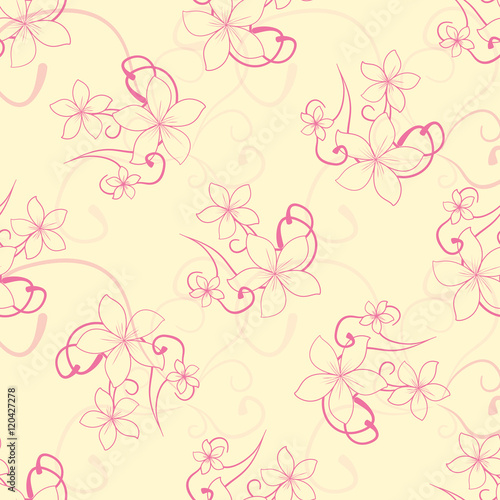 Flower geometric seamless pattern