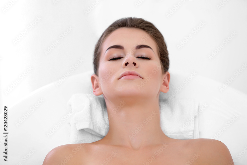 Beautiful girl relaxing in bathtub Beautiful girl relaxing in bathtub
