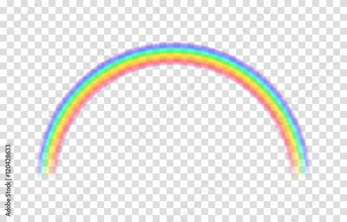Transparent rainbow. Vector illustration. Realistic raibow on transparent background.