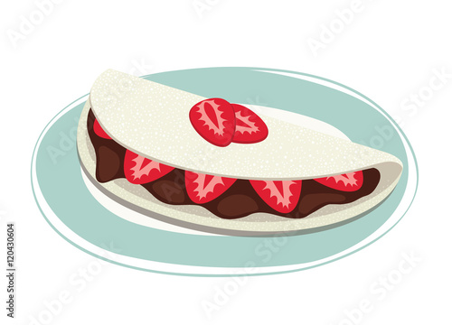 Sweet tapioca recipe with strawberry and chocolate