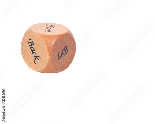 Trigger point massager cube separated on white background