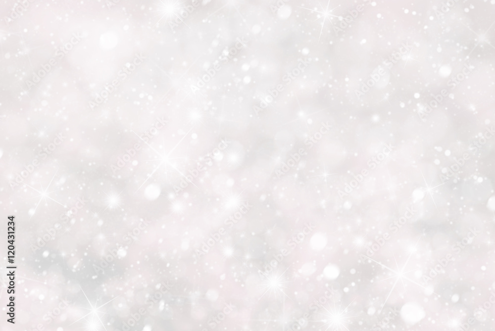 Christmas Background With Snwoflakes, Bokeh And Stars, Pink Color Christmas Background With Snwoflakes, Bokeh And Stars, Pink Color