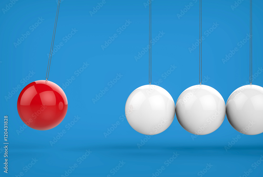 3D Isolated Pendulum Balls Ilustration. Business Teamwork Concept 3D Isolated Pendulum Balls Ilustration. Business Teamwork Concept