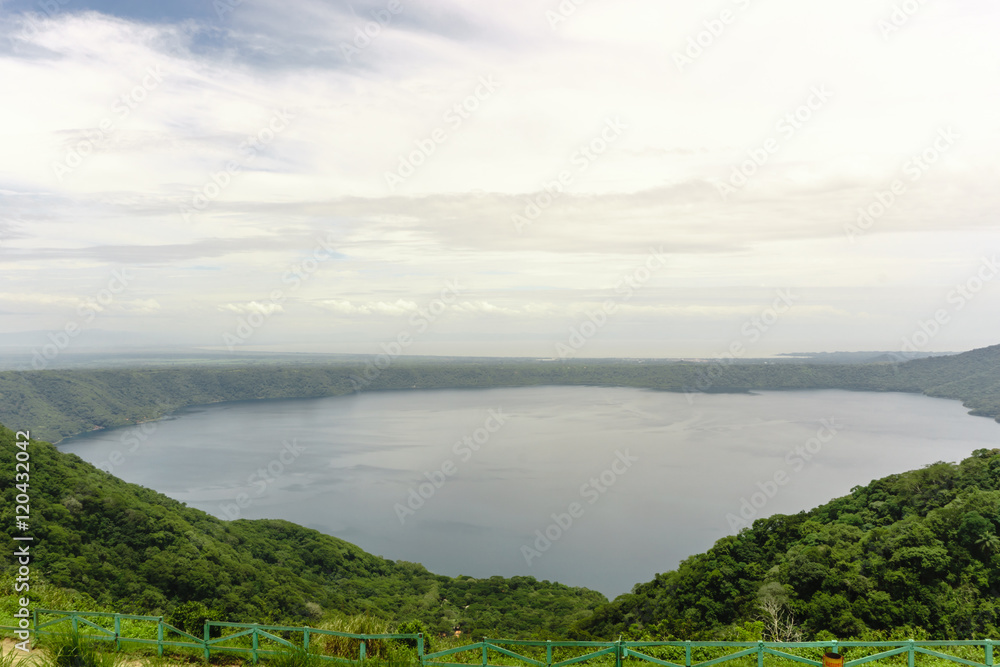 Apoyo Lagoon view from Catarina, Nicaragua.