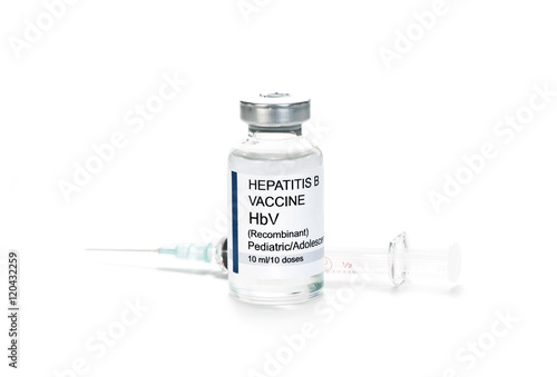 Hepatitis B HBV Vaccine Vial.  Label created by photographer.