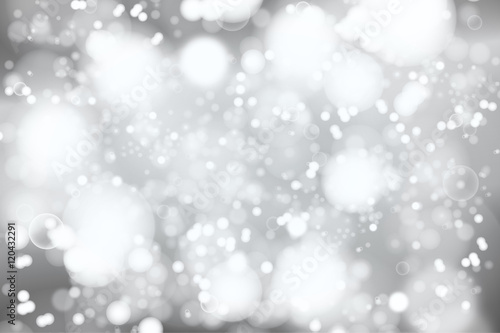 Vector silver bokeh background. abstract defocused bright lights