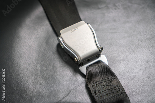 Obraz na płótnie Seat belt in airplane . w salonie