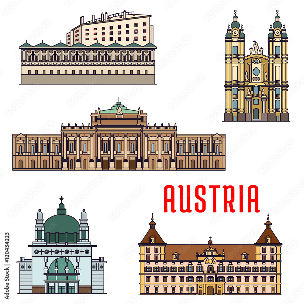Obraz Historic buildings and architecture sightseeings of Austria
