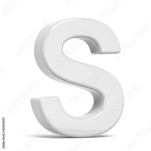 Fototapeta Naklejka Na Ścianę i Meble -  3D rendering white letter S