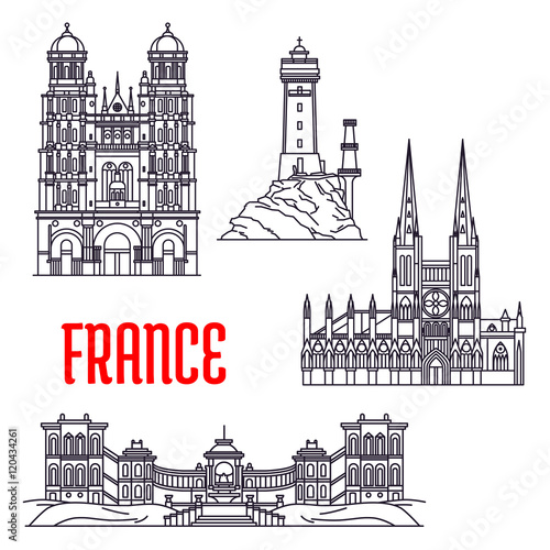 Historic buildings and sightseeings of France