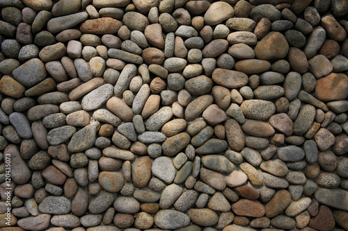 小石の壁面