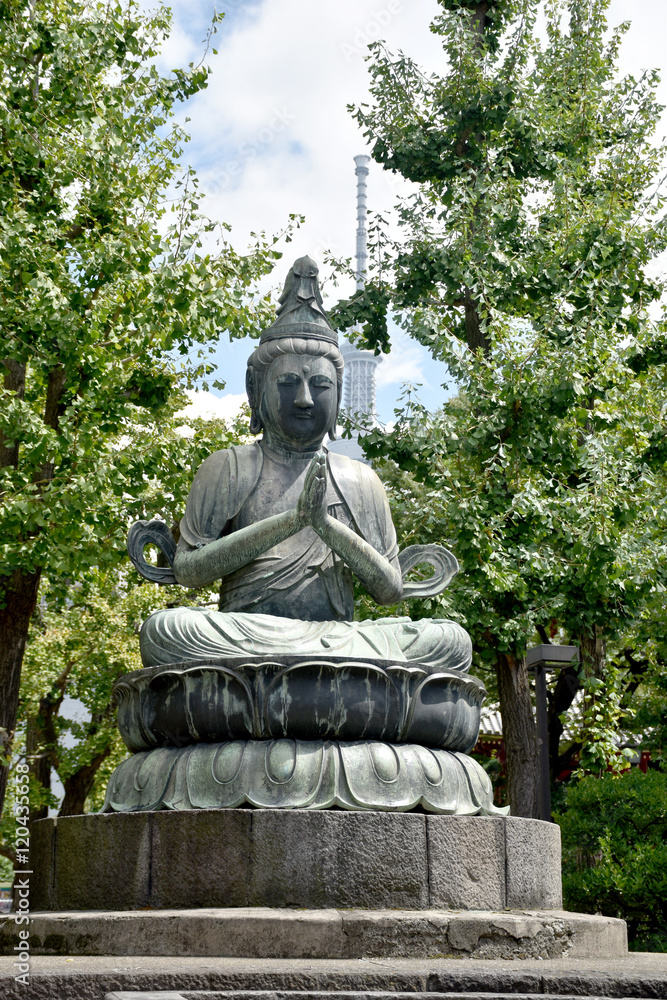 buddha statue at senso-ji temple in Asakusa, Tokyo, Japan buddha statue at senso-ji temple in Asakusa, Tokyo, Japan