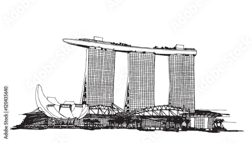 singapore city sketch