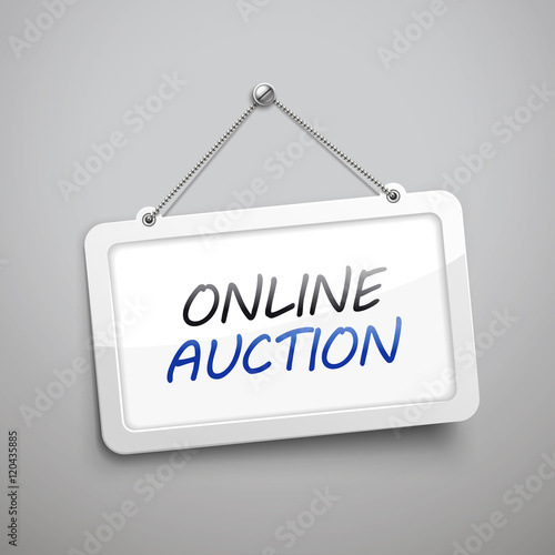online auction hanging sign