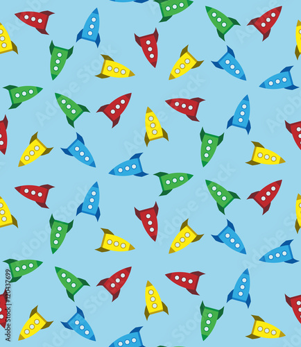 Seamless cartoon rockets texture