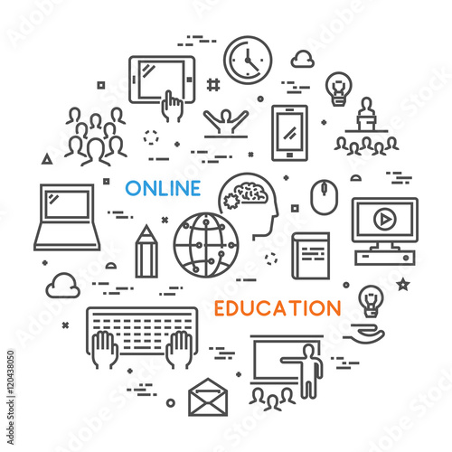 Vector line concept for online university
