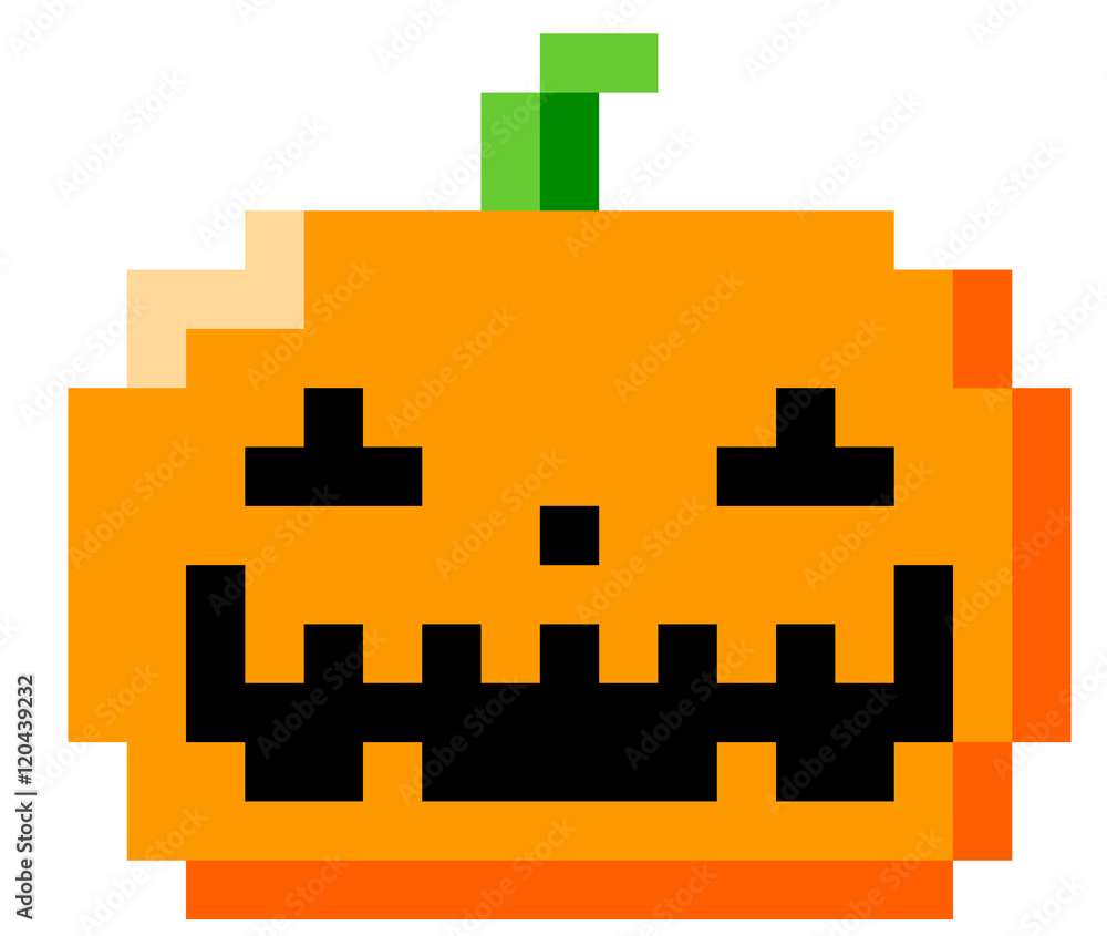 Obraz premium 8bitイラスト：かぼちゃ 