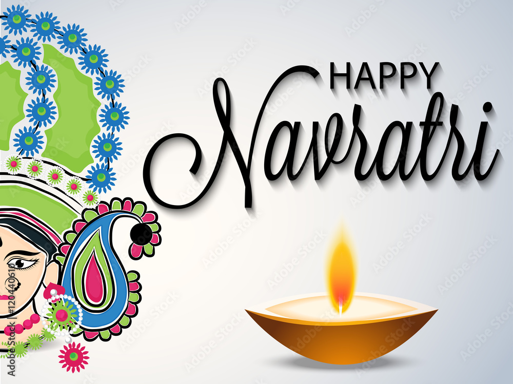 Obraz premium illustration Navratri or Happy Diwali festival.
