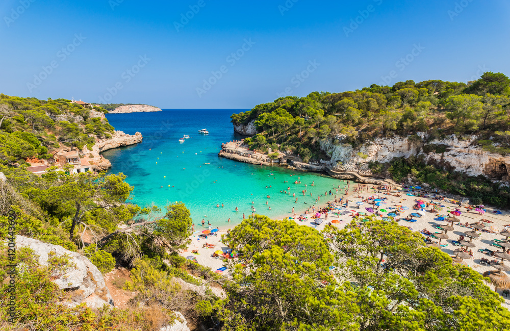 Beautiful landscape beach Cala Llombards Majorca Spain