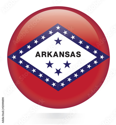 Arkansas flag button © japhoto