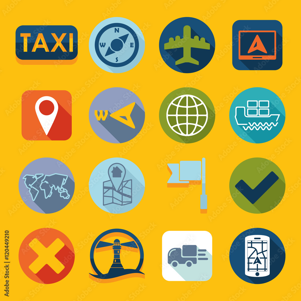 Set of navigation icons Set of navigation icons