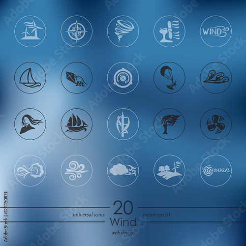 Set of wind icons
