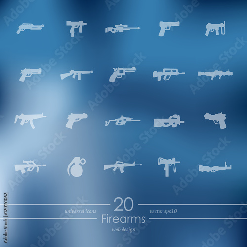 Set of firearms icons