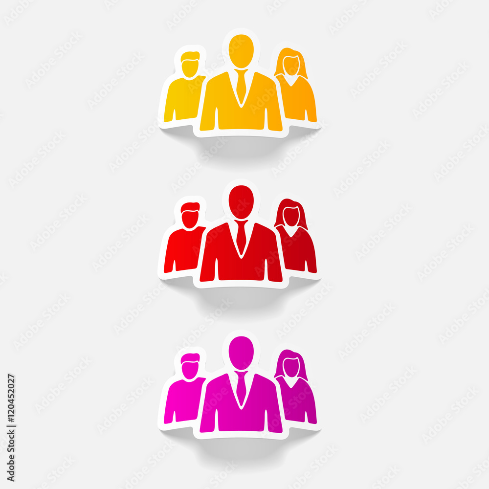 realistic design element: business people realistic design element: business people