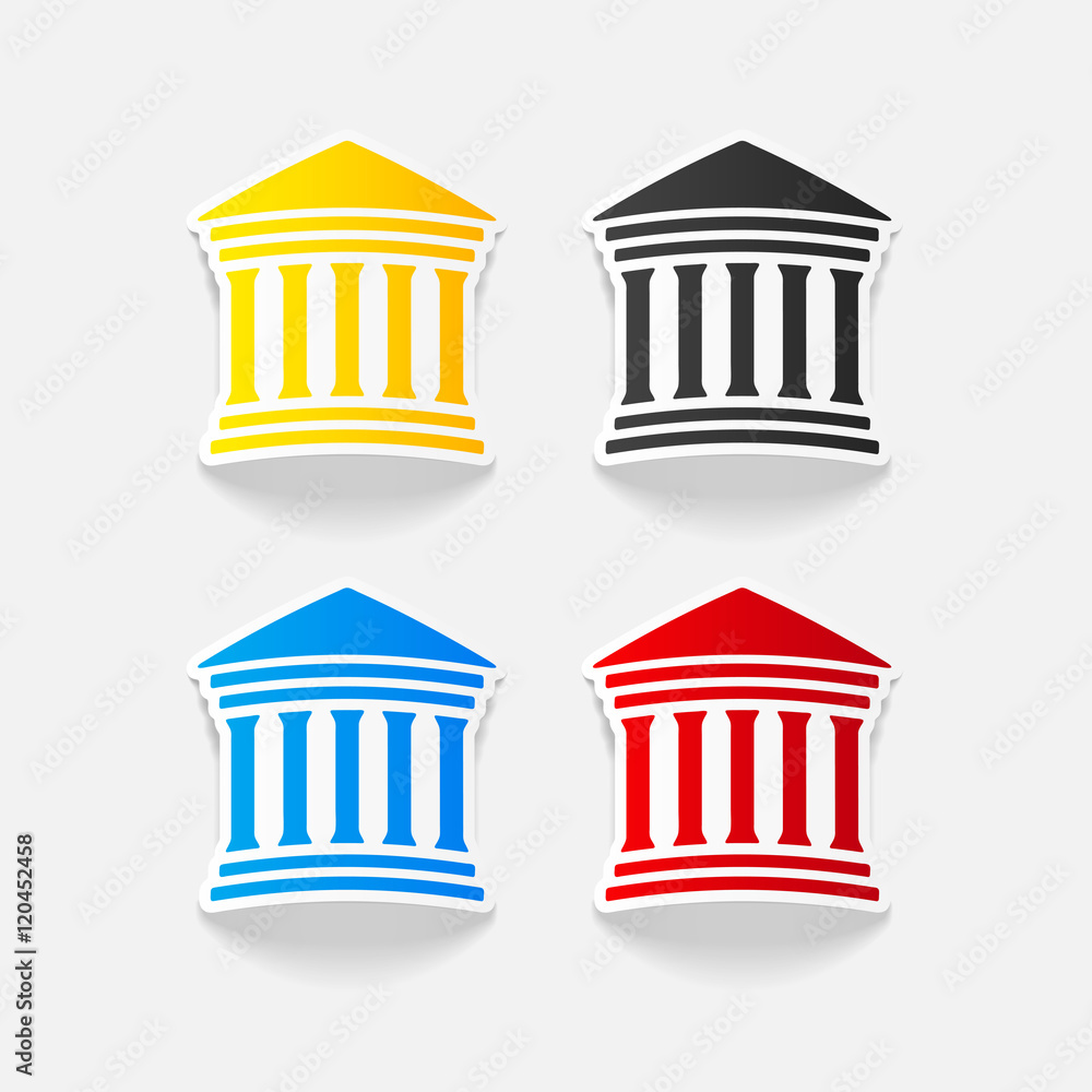 realistic design element: courthouse realistic design element: courthouse