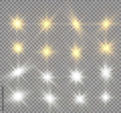 Glow light effect. Star burst with sparkles. sunlight.