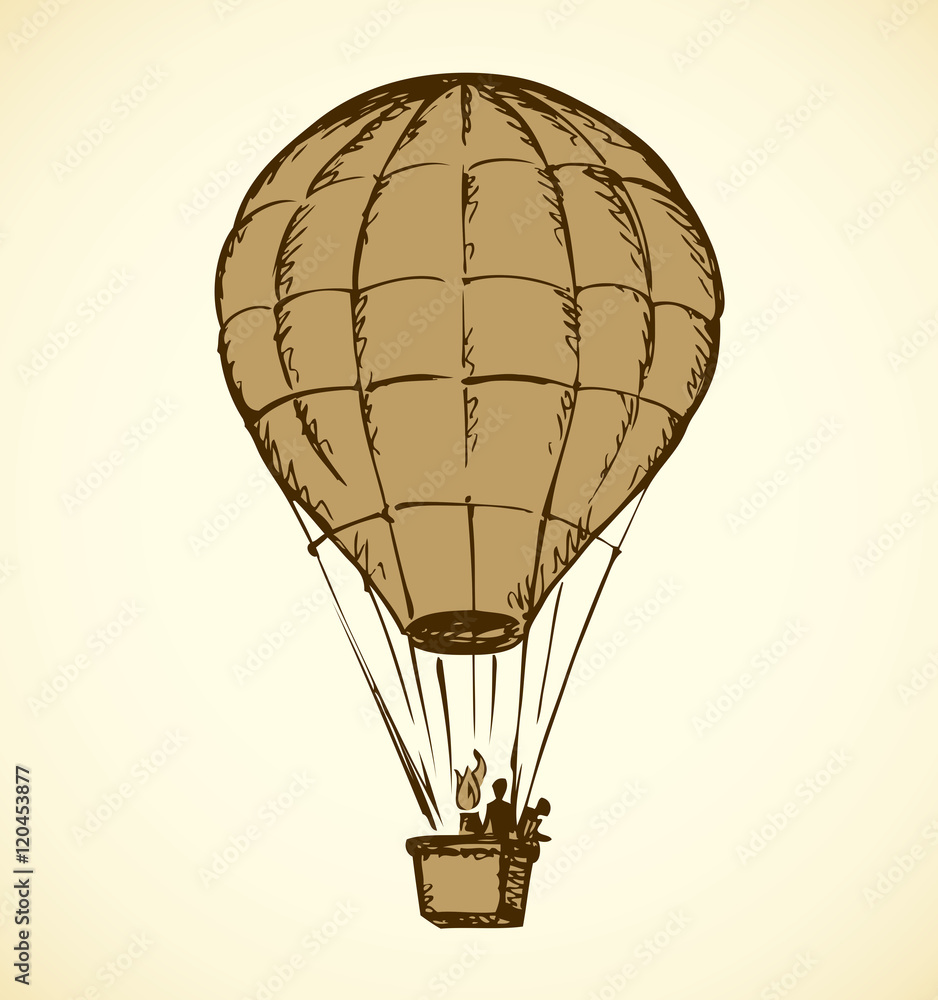 Naklejka premium Balloon. Vector drawing