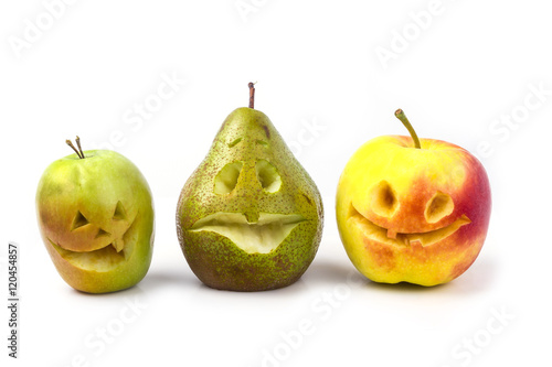 Foto fruit for Halloween on a white background
