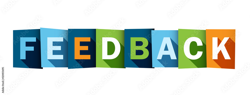 FEEDBACK Vector Letters Icon FEEDBACK Vector Letters Icon