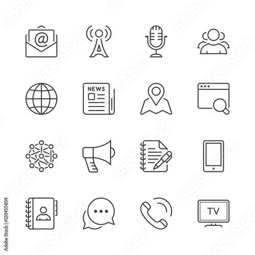 basic media line iconset