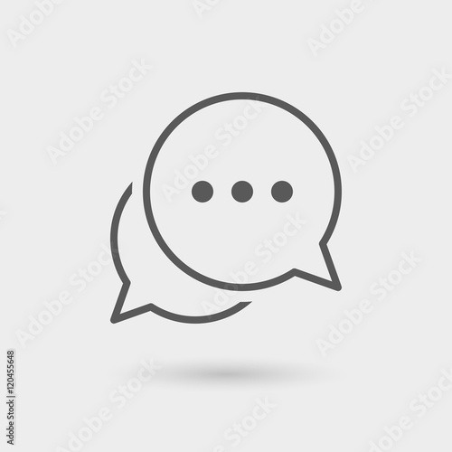 chat thin line icon 2